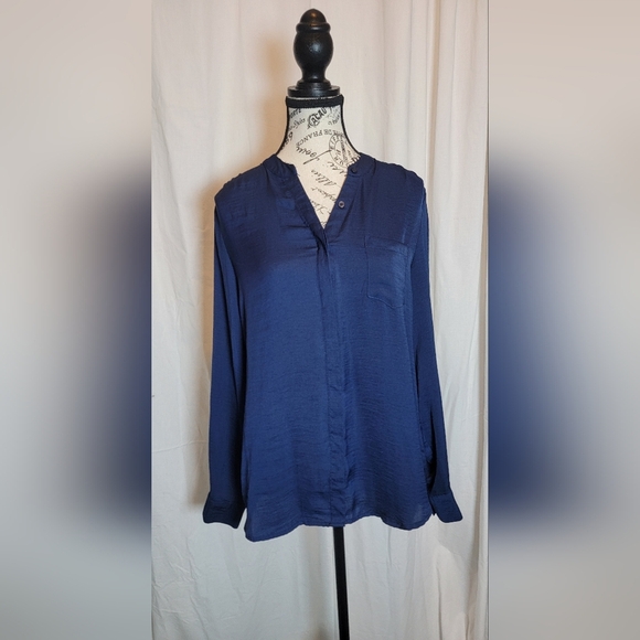 A.P.C. Deep Blue Women's Blouse - Picture 1 of 9